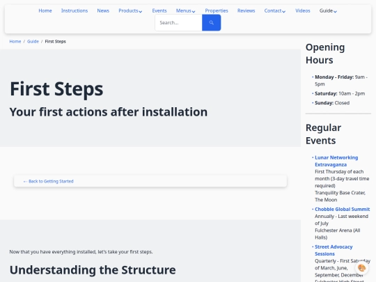 guide/getting-started/first-steps screenshot