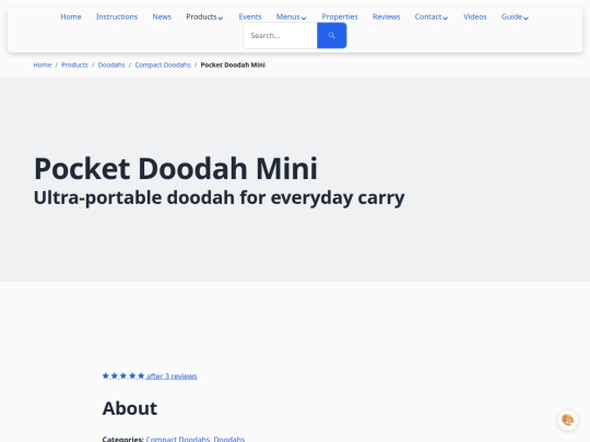 products/pocket-doodah-mini/reviews screenshot