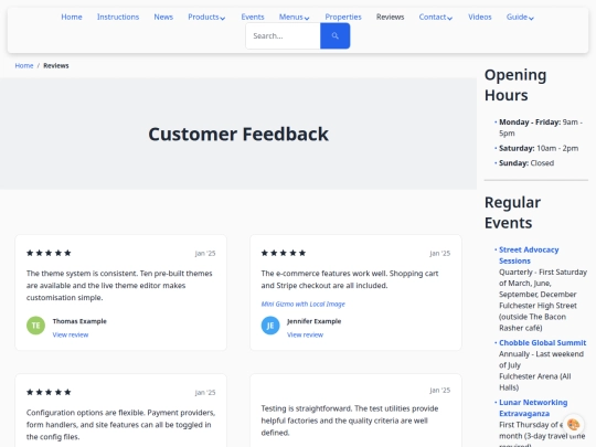 reviews screenshot
