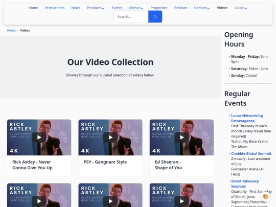 videos screenshot