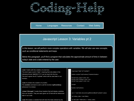 javascript lesson 3 screenshot