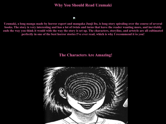 bookShowcase.html/Uzumaki screenshot