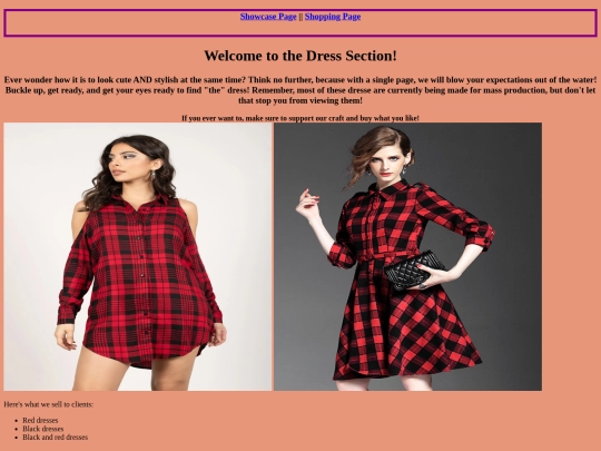 clientProject/dressSection screenshot