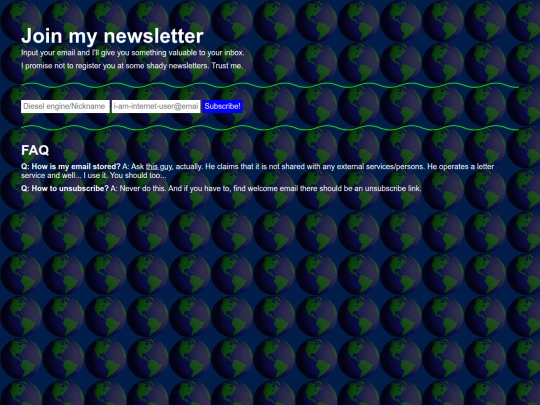 fun/newsletter screenshot