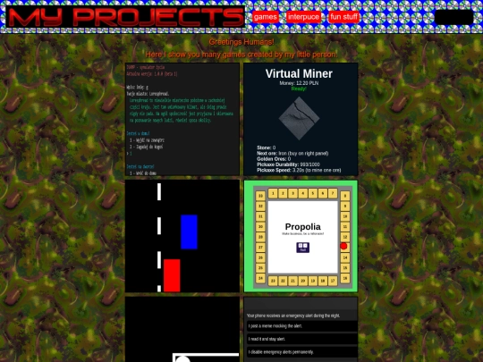 projects screenshot