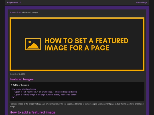 post/featured-images screenshot