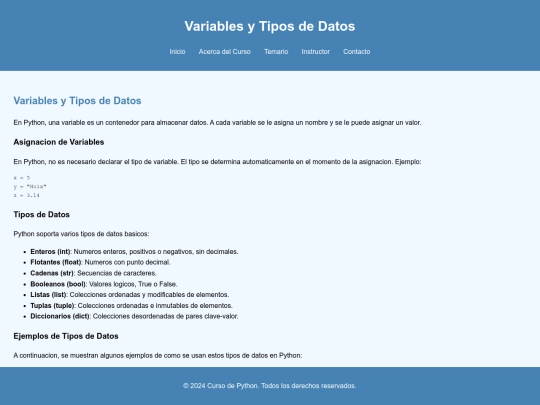 variables screenshot