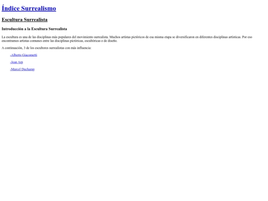 Pages/esculturasurrealista screenshot