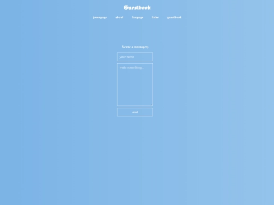 guestbook screenshot