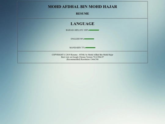 language screenshot