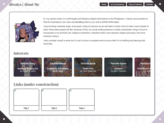 about-me screenshot