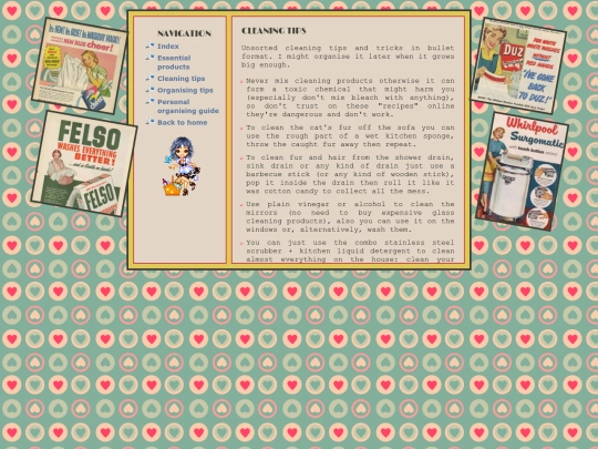 cleaning/tips screenshot