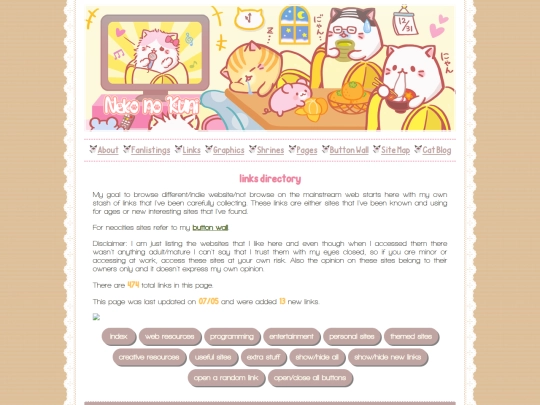 links screenshot