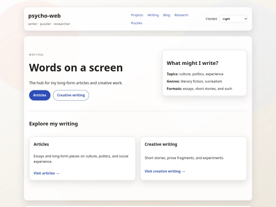 writing screenshot