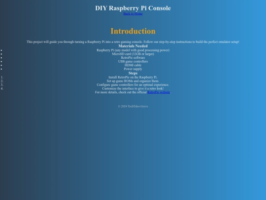 raspberry-pi-console screenshot