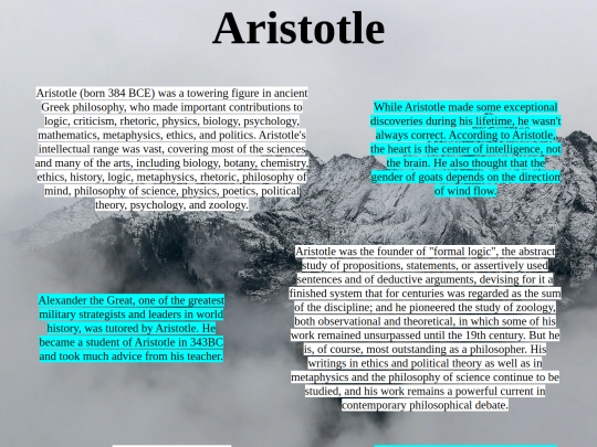 Aristotle screenshot
