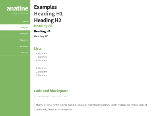 examples screenshot