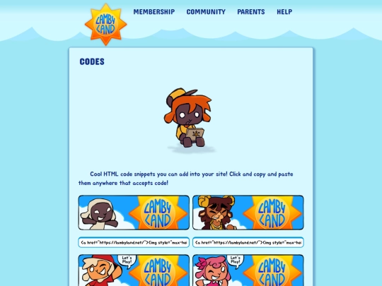 community/codes screenshot