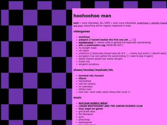 interests screenshot