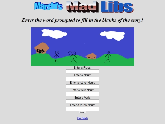 madlibs screenshot