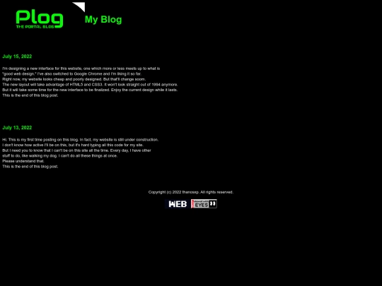 blog screenshot