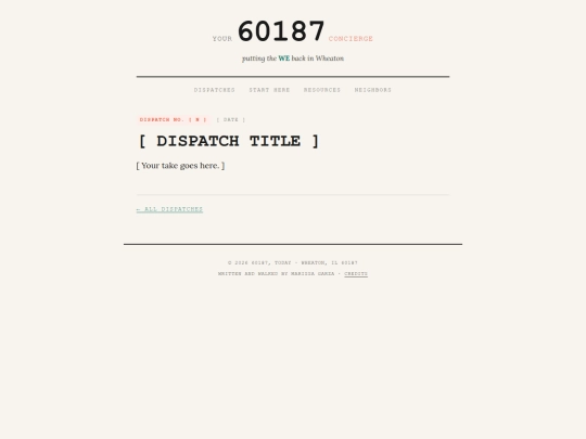 dispatches/template screenshot