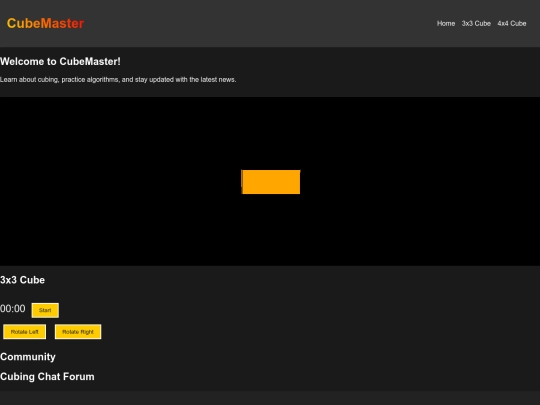 new website/cubing screenshot