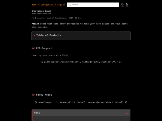 shortcodes-demo screenshot