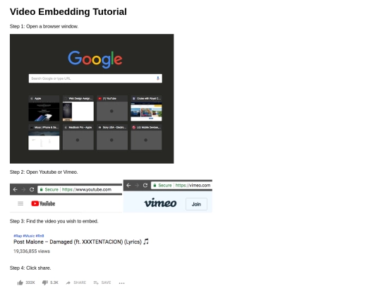 assignments/embeddingavideo screenshot
