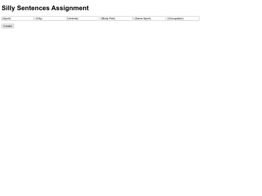 javascript/assignments/sillysentences screenshot