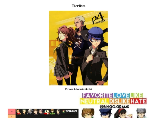 tierlists screenshot