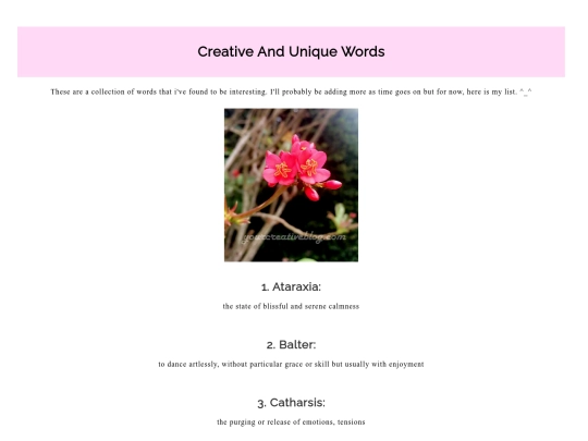blog/creativewords screenshot