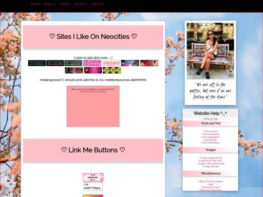 links screenshot