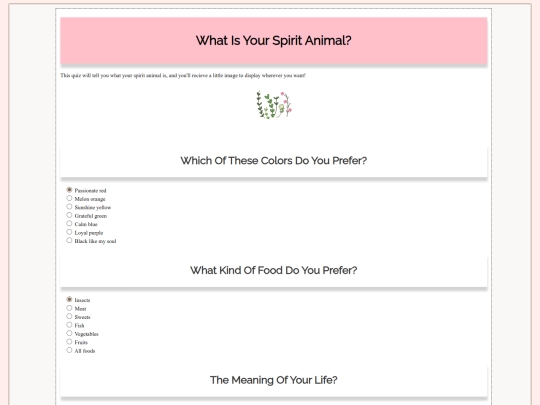 quizanimalspirit screenshot