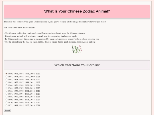 quizchinesezodiac screenshot