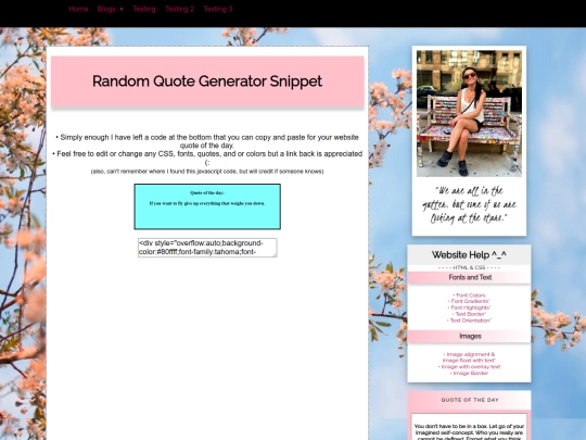 tut/snippets/randomquotes screenshot