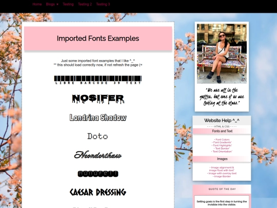 tut/tutorials/importfontsexamples screenshot