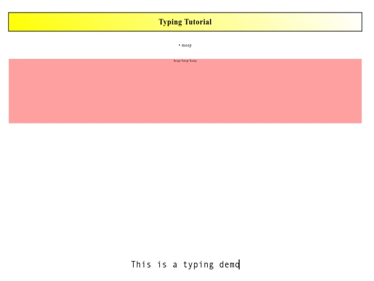 tut/typing screenshot