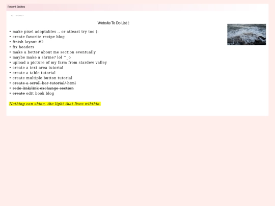 websitetodolist screenshot
