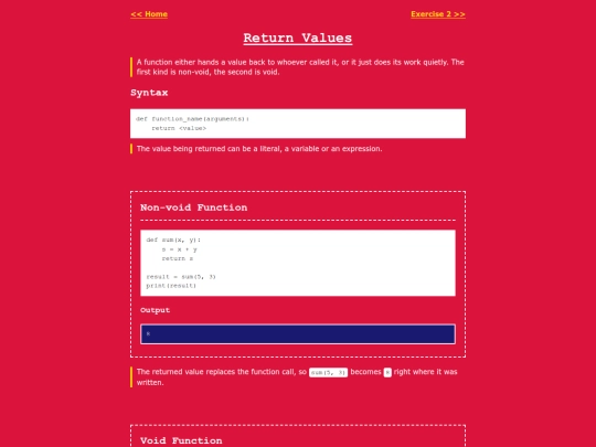 Grade 10/Return Values screenshot