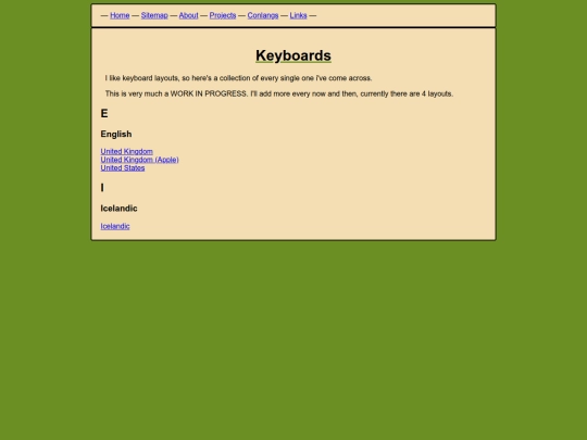 keyboards screenshot