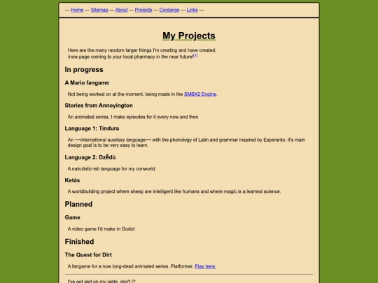 projects screenshot