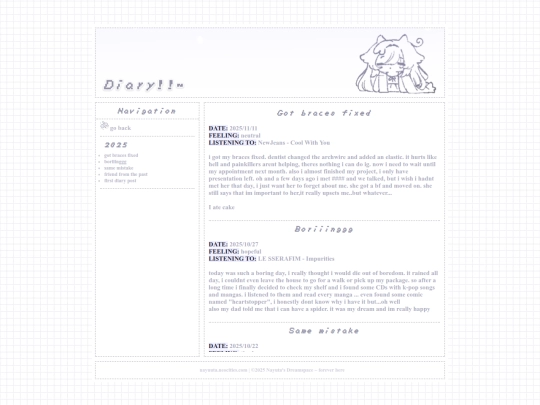 diary screenshot