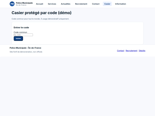 casier screenshot