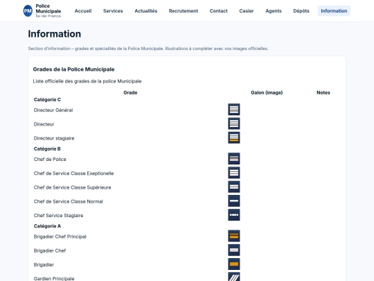 information screenshot