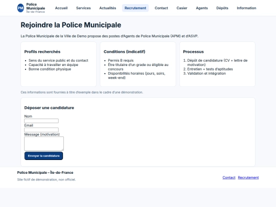 recrutement screenshot