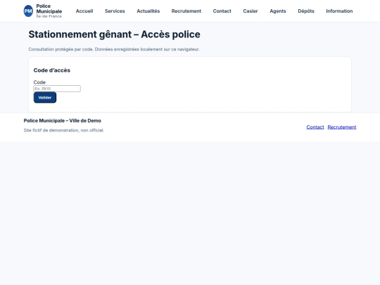 stationnement screenshot