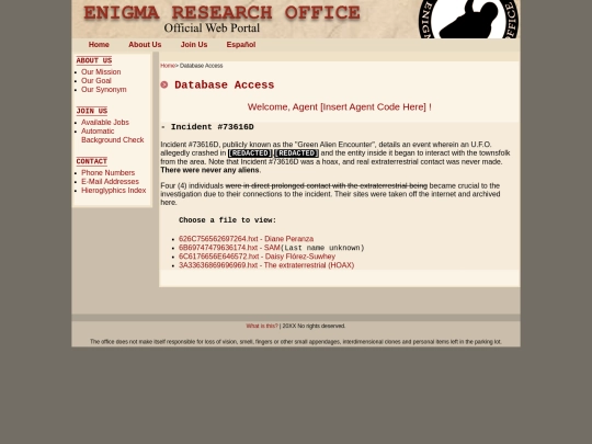 database screenshot