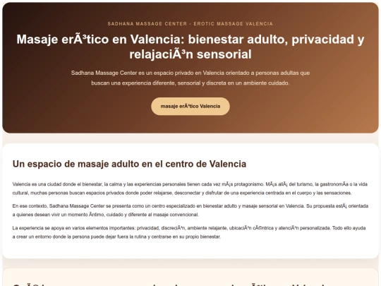 masajeseroticosadhanacenterindex screenshot