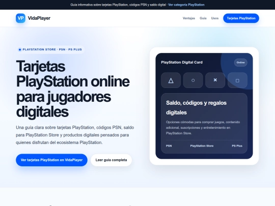 tarjetasPlayStatioenVidaPlayerindex screenshot
